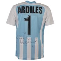 Errea Argentina Number 1 Shirt signed by Ossie Ardiles
