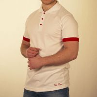 Toffs Retro Polo Shirt -  White/Red