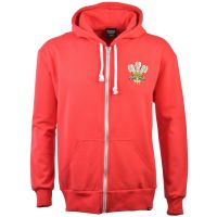 Wales 1972 Vintage Rugby Zipped Hoodie 