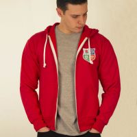 British Irish Lions 1970s Vintage Rugby Zipped Hoodie