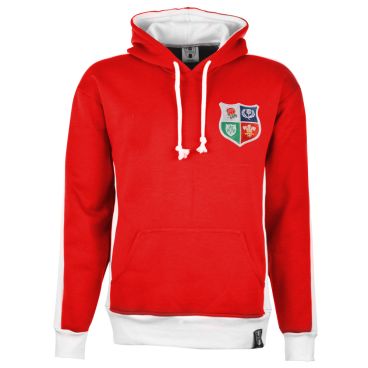 British & Irish Lions 1930s Vintage Rugby Zipped Hoodie Navy