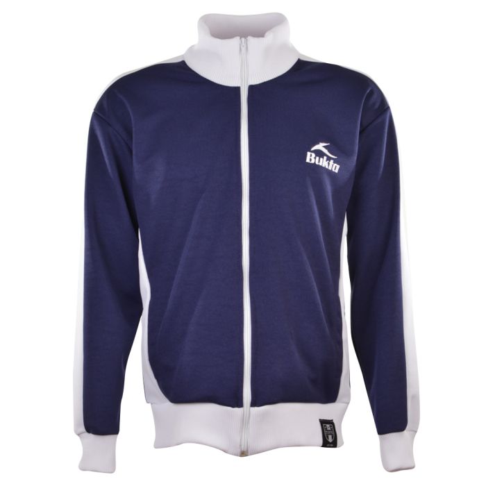 Bukta Tracktop White With Royal Panels Cuffs W Band - TOFFS
